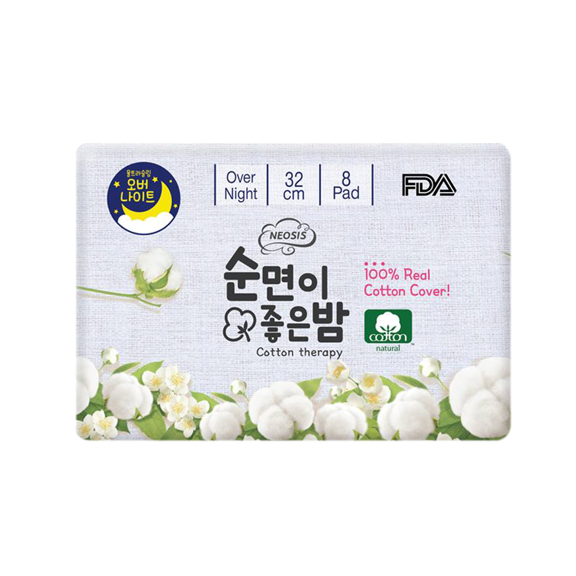 Băng vệ sinh hữu cơ neosis cotton ban đêm - 8 miếng/gói