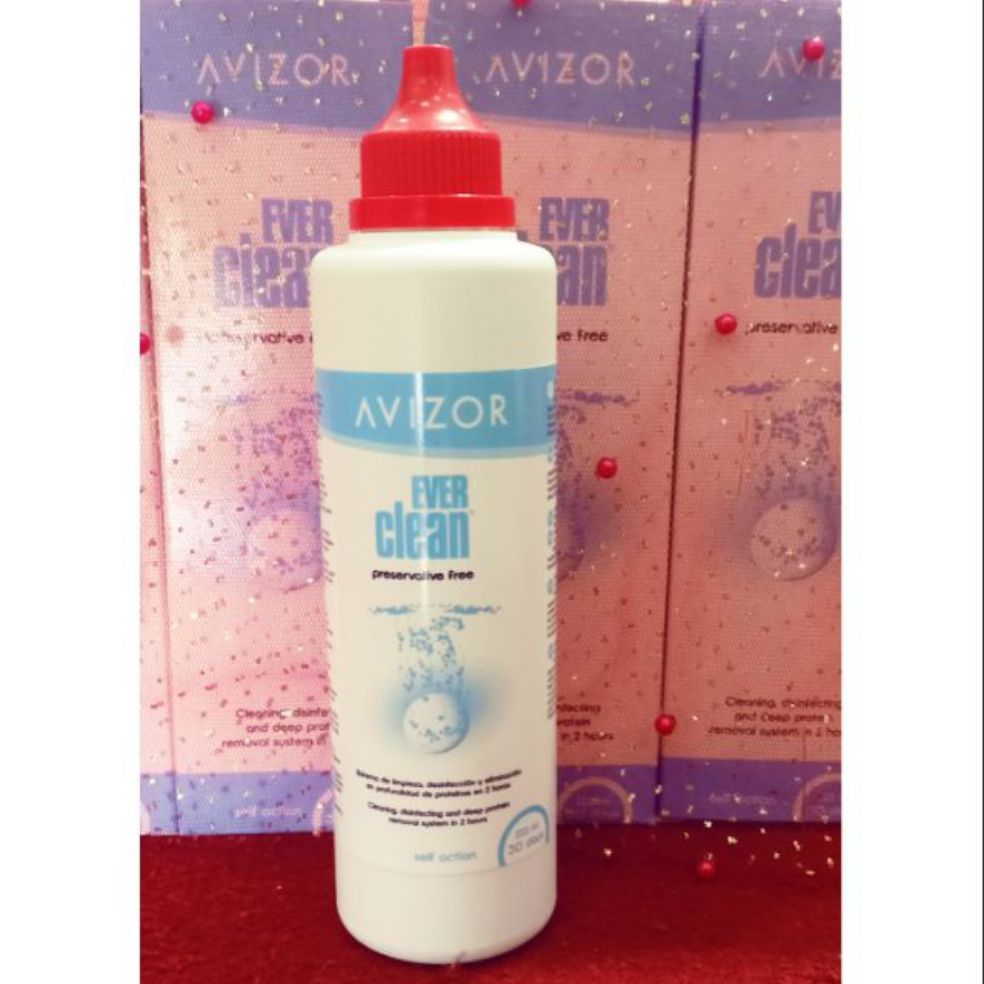Nước ngâm rửa protein kính áp tròng Avizor ever clean