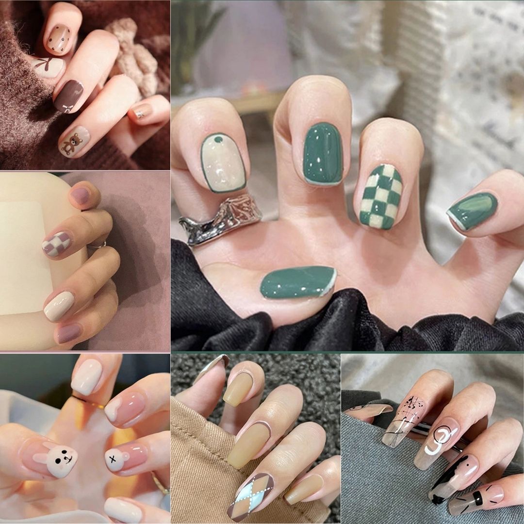 [Tặng keo+dũa] Móng tay giả siêu kute có keo siêu chắc chống nước tốt - Kinakino phukienlamdep