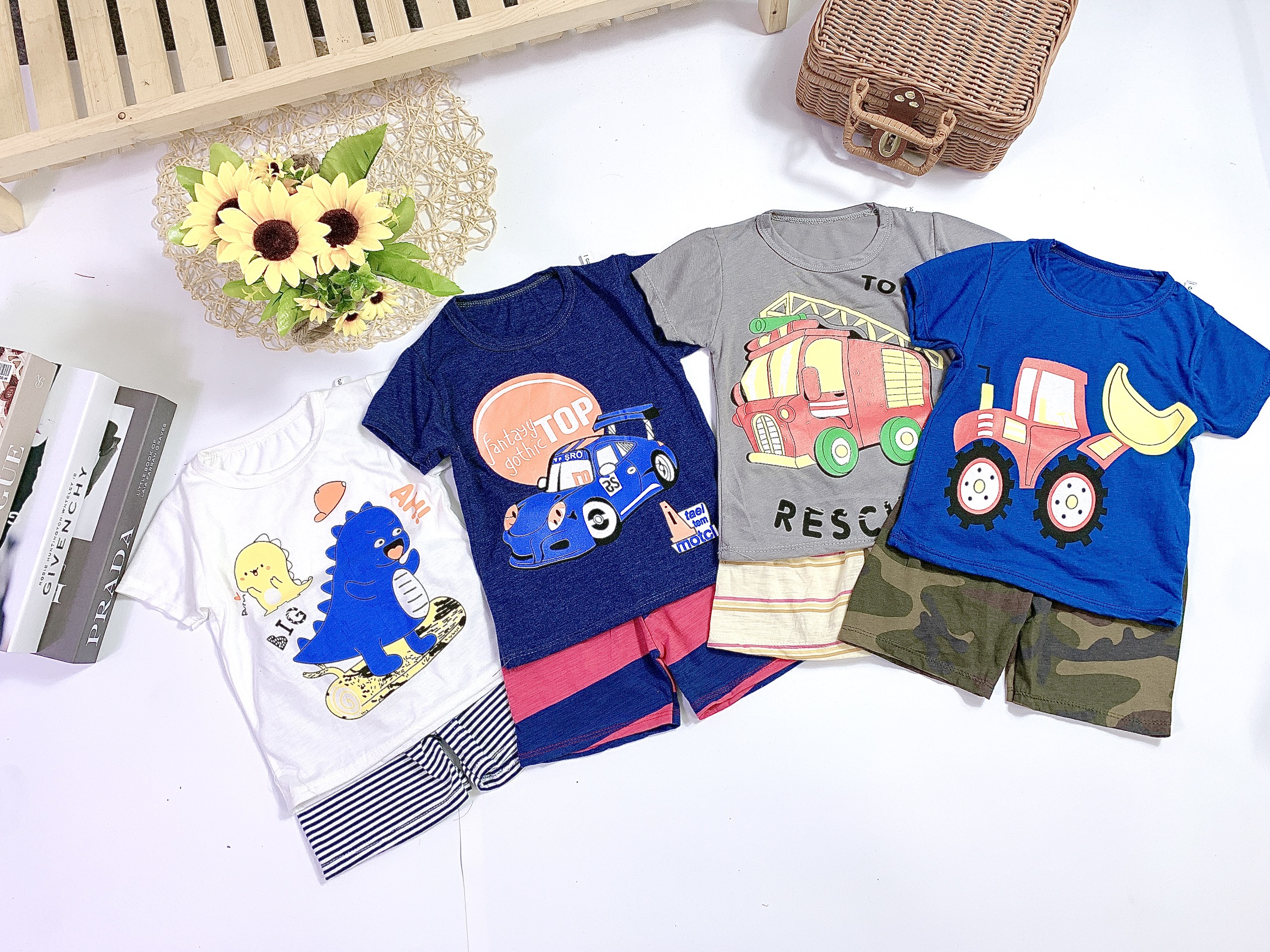 Mẫu mới_ bộ ô tô cho bé trai size nhỉ 8-18kg