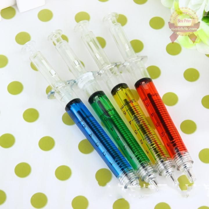 Combo 3 Bút bi hình ống tiêm độc lạ dễ thương