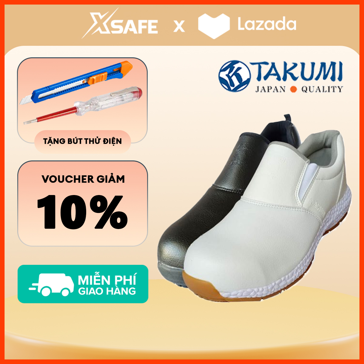 Labor protection shoes ultralight Takumi Ninja compared steel tip, insole Eva, anti-slip anti-static, anti-water
