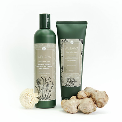 Bộ dầu gội trị rụng tóc Kích thích mọc tóc Weilaiya tinh chất gừng Hà thủ ô hàng chính hãng