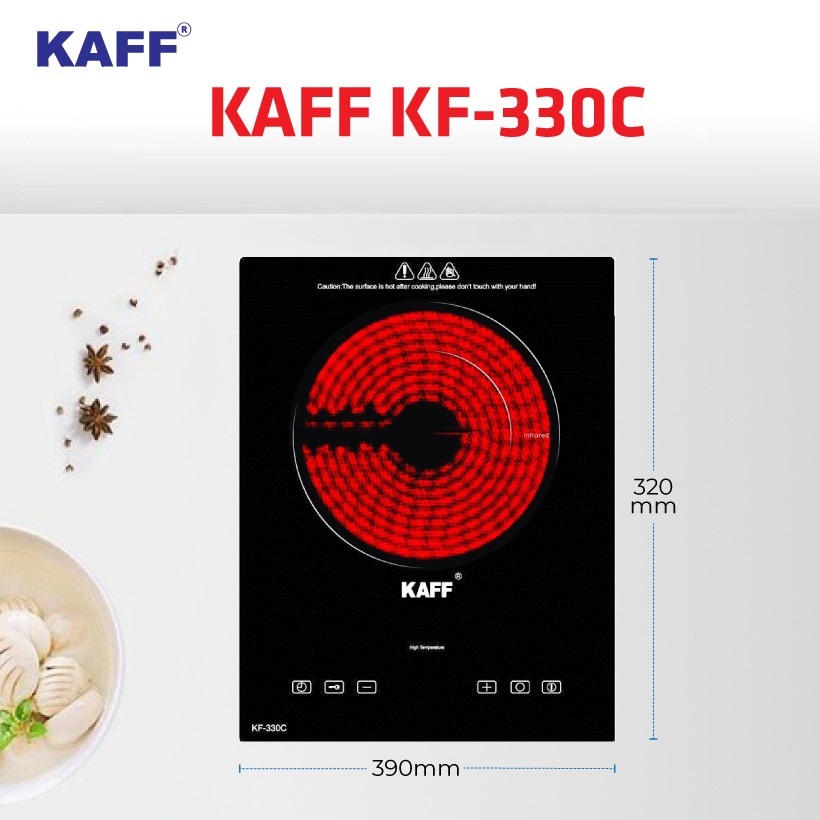 Bếp hồng ngoại đơn âm cảm ứng DOMINO Kaff KF-330C - Bảo hành chính hãng 03 năm