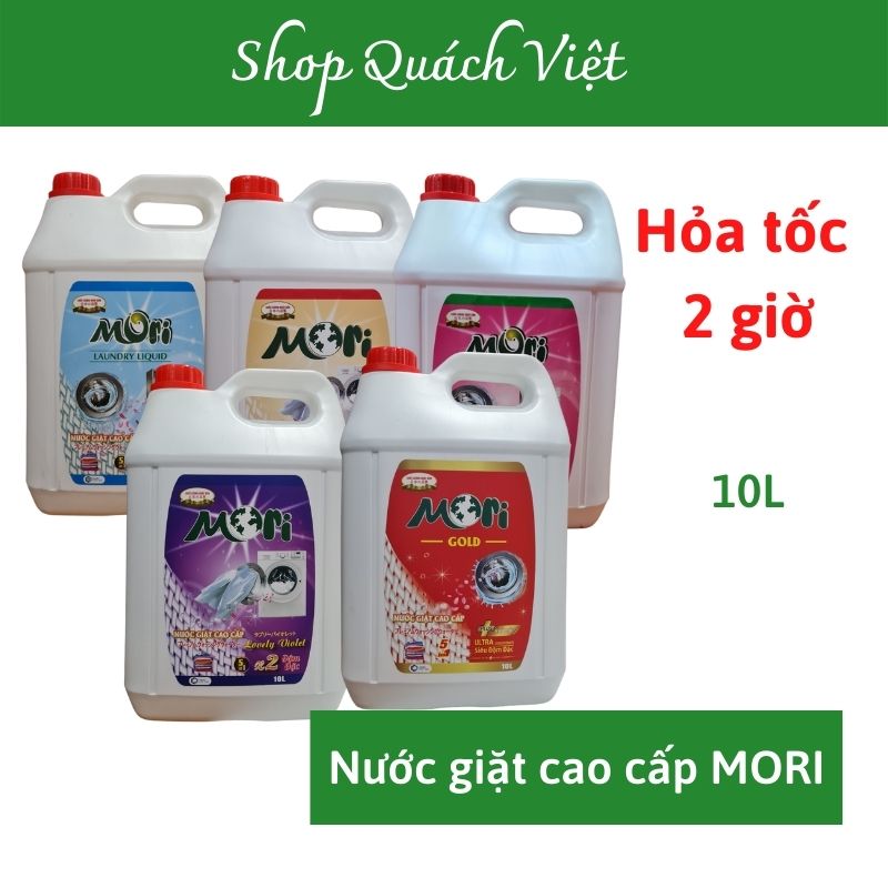 Nước giặt cao cấp MORI hương Comf/ hương Ench/ hương Lovely, can 10L
