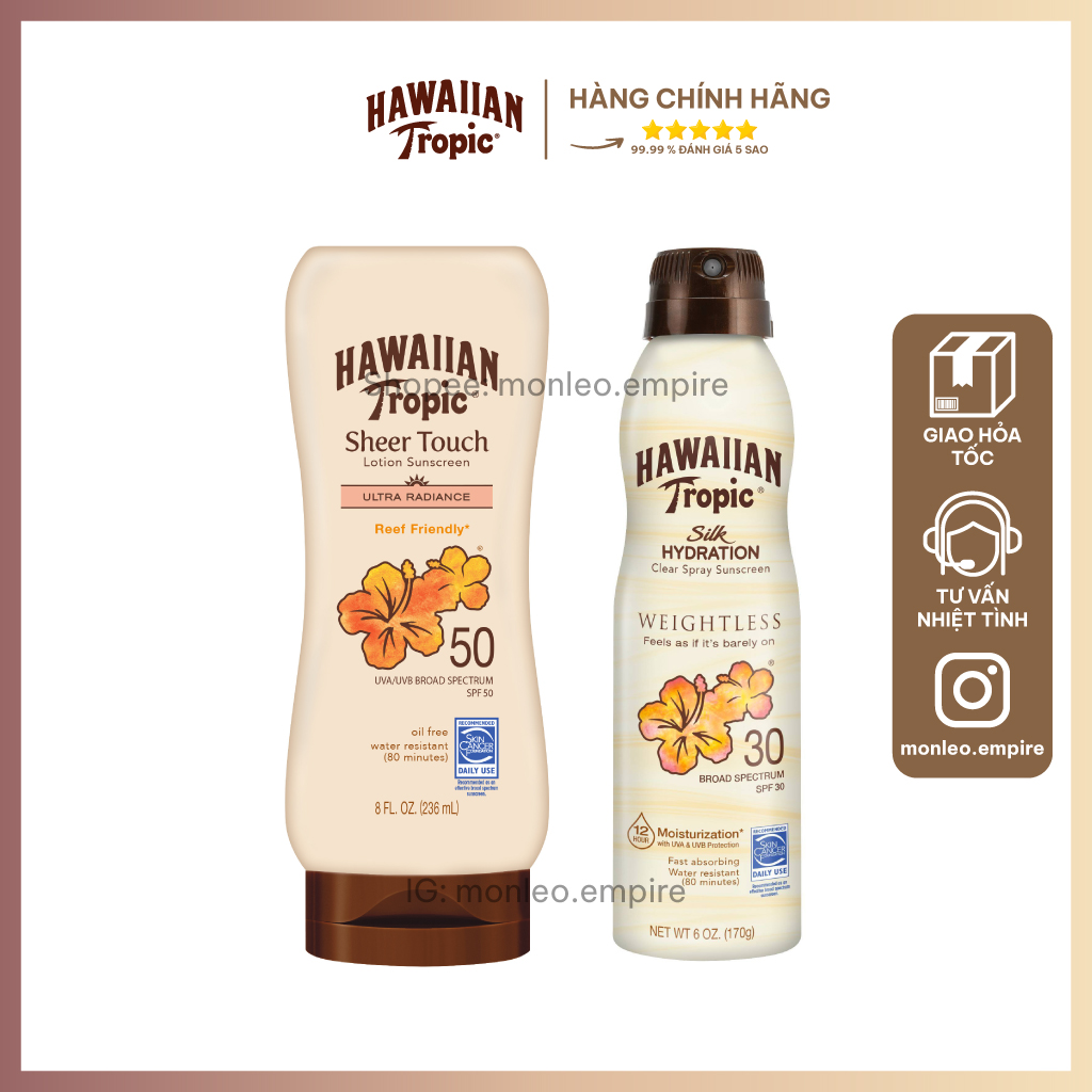 Kem chống nắng toàn thân Hawaiian Tropic Sheer Touch Lotion Sunscreen