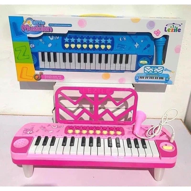 Đồ chơi đàn piano cho bé có đèn nhạc và micro chuẩn âm - dừa shopkids