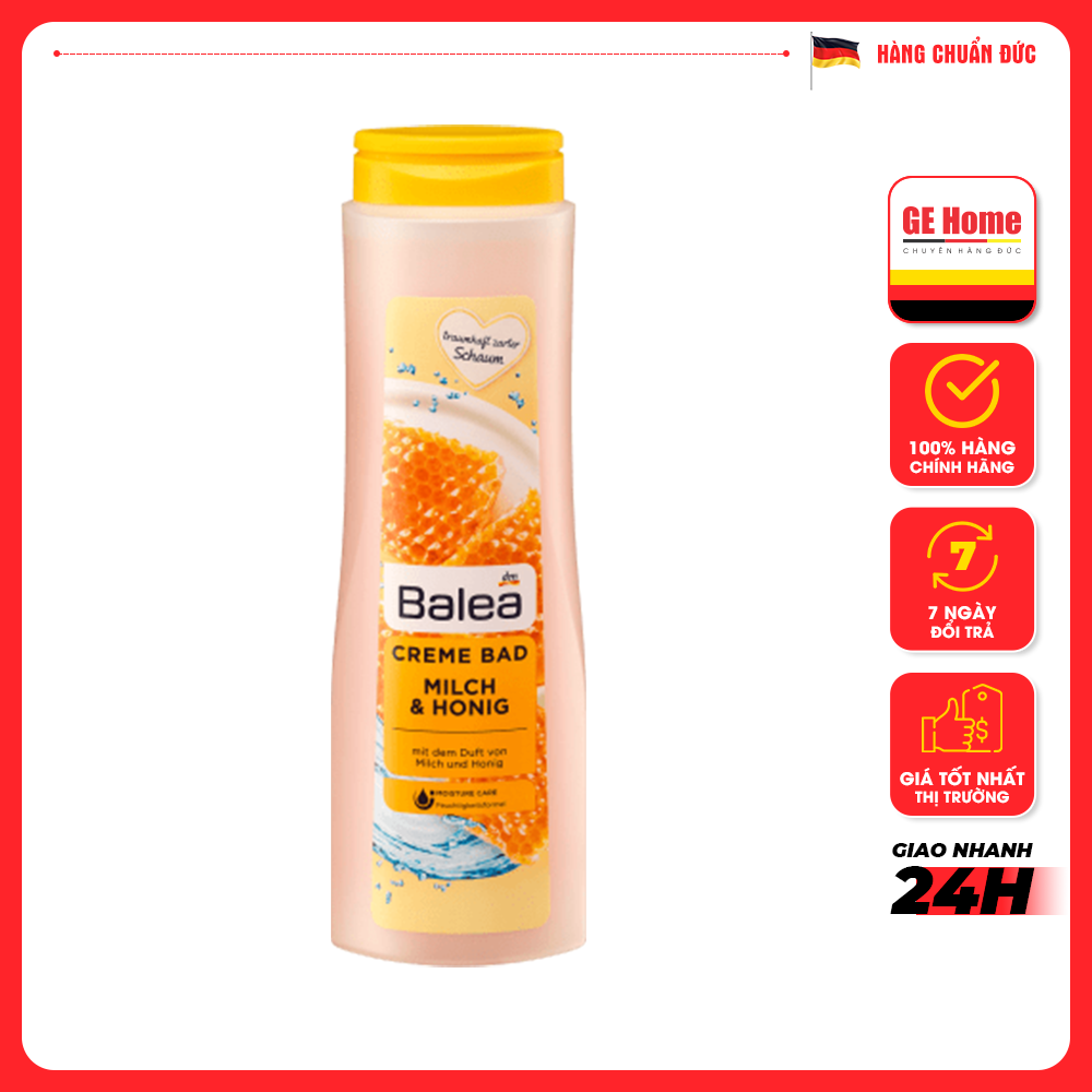 Sữa tắm balea sữa - mật ong, hương vani - hoa anh đào, 750ml Đức