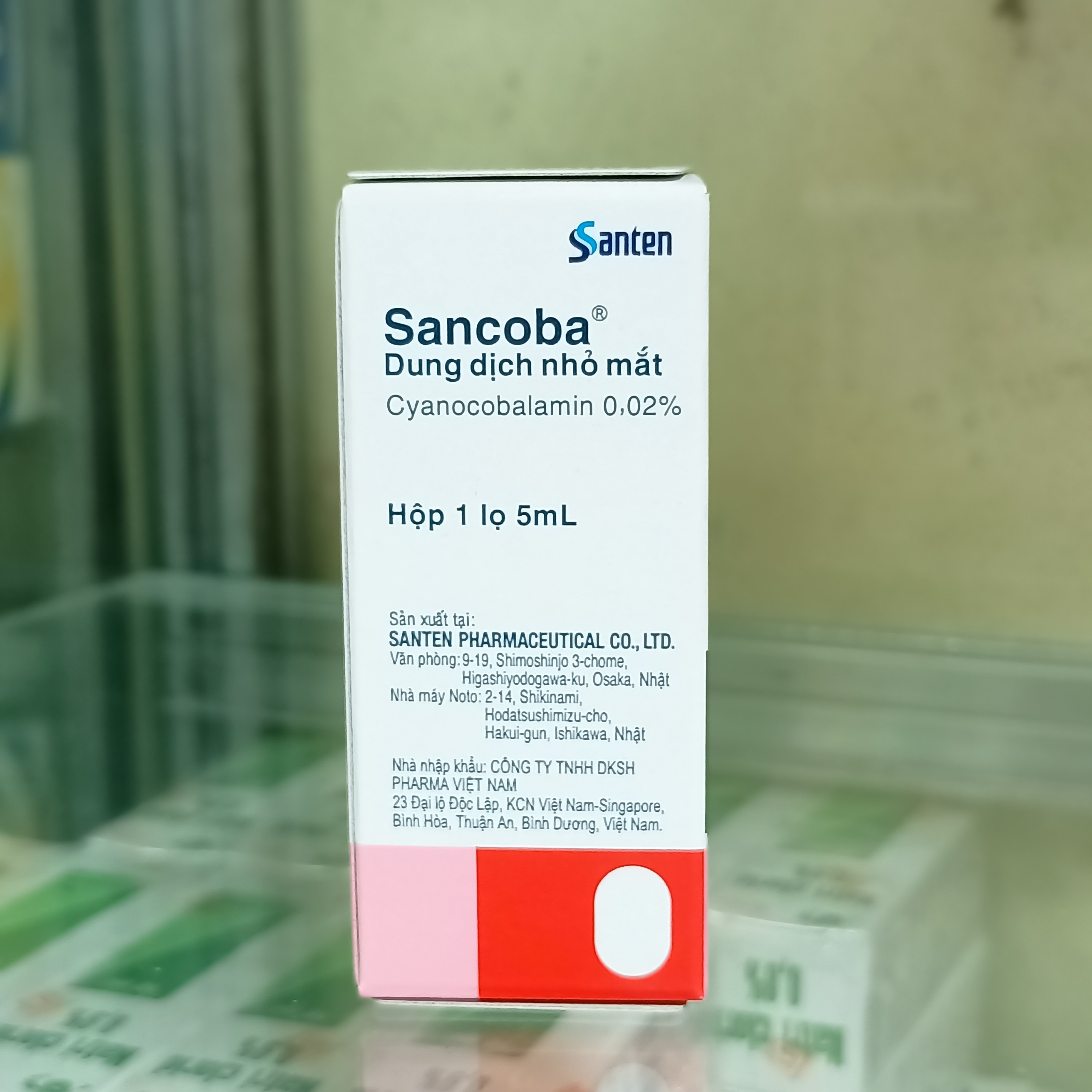Dung dịch nhỏ mắt sancoba lọ 5ml giảm mỏi mắt