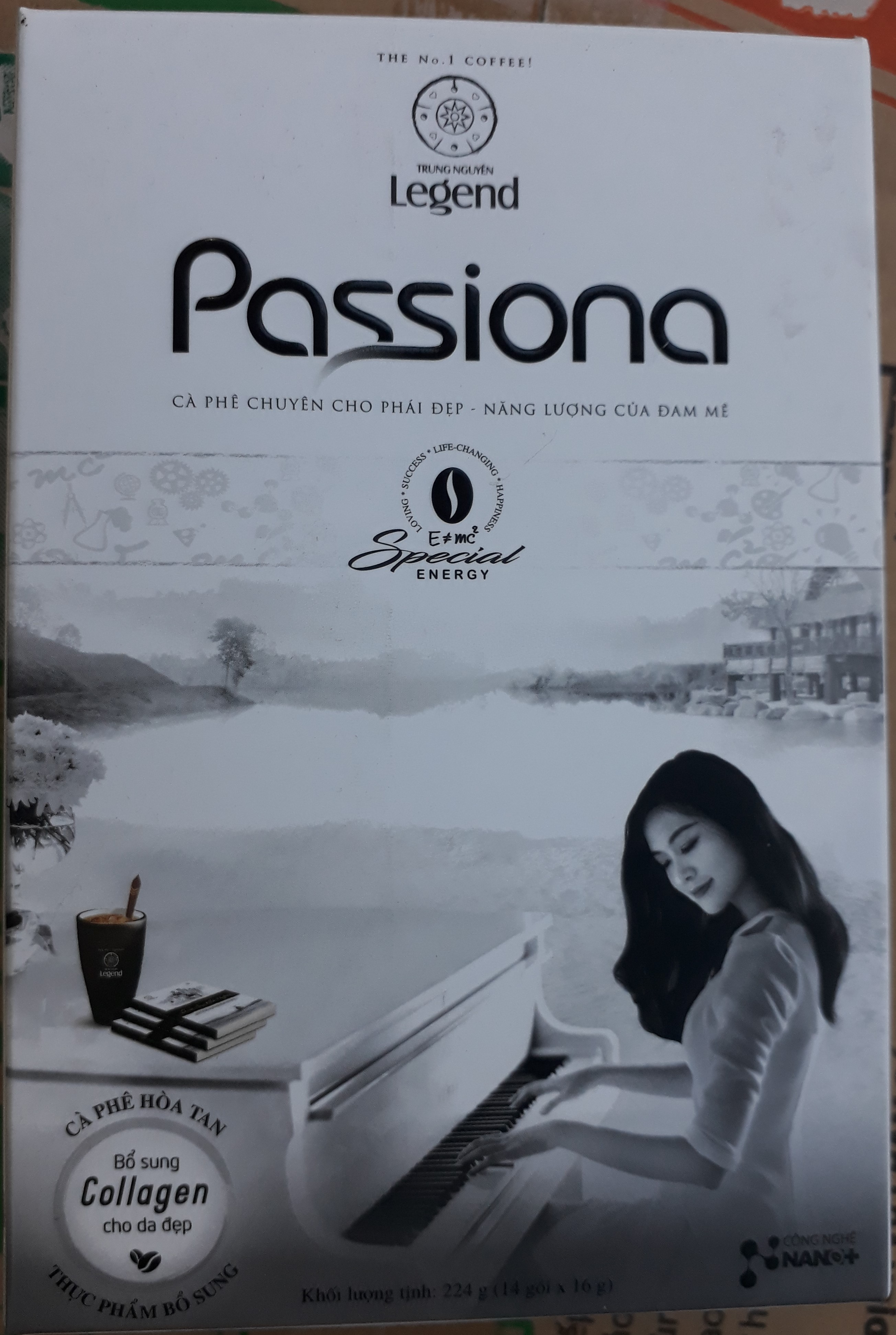 [HCM]CÀ PHÊ PASSIONA HÒA TAN 4IN1 HỘP 14 GÓI 16GR