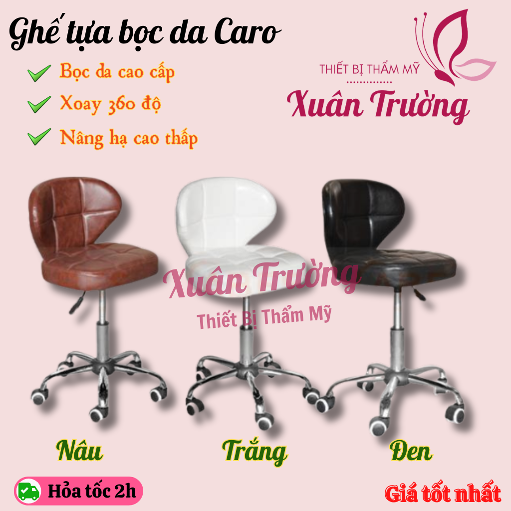 Ghế tựa KTV | Ghế tiêm filler | Ghế xoay spa có tựa lưng