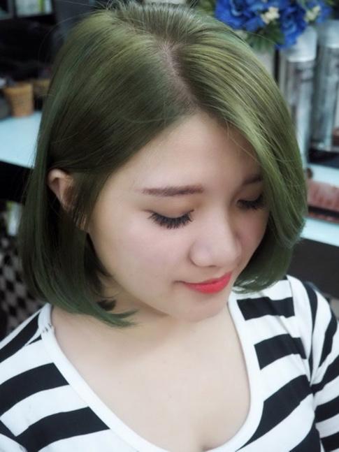 [HCM]thuốc nhuộm phủ bóng trái cây màu xanh rêu