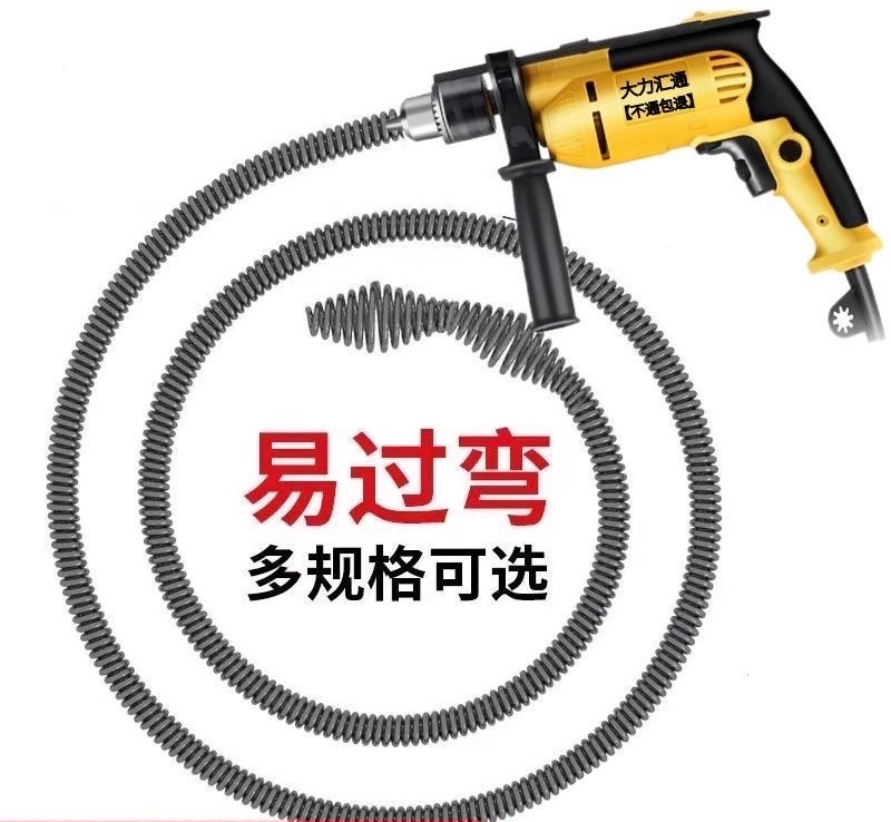 Dây thông cống phi 10 nối máy khoan, đầu thông lò xo 3 m, 8m ,10m thông bồn rửa bát, bồn cầu, bồn rửa mặt