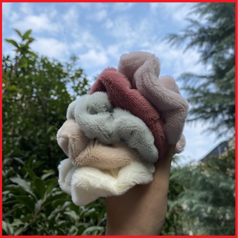 🍐Đặc Biệt🍐Cột tóc lông thỏ Scrunchies đông xuân LEI227 siêu xinh siêu đáng yêu🍐