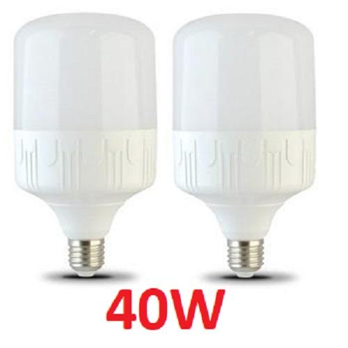 Bộ 2 bóng đèn led trụ 40w siêu sáng tiết kiệm điện đuôi đèn e27 - bảo hành 12 tháng