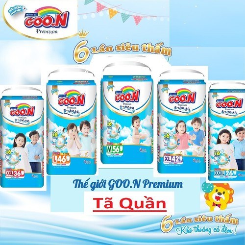 Bỉm - tã quần goon premium size m56- l46 - xl42 - xxl36 - xxxl26