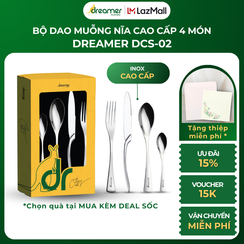 Bộ Dao Muỗng Nĩa INOX Cao Cấp 4 Món DCS-02