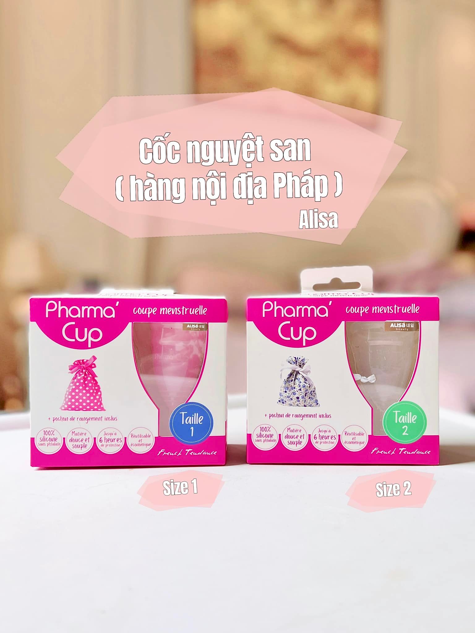 Cốc nguyệt san pháp pharma cup-alisa