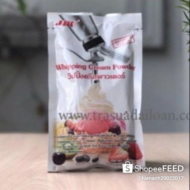Wipping cream dạng bột tiện dùng làm trang trí bánh, làm kem
