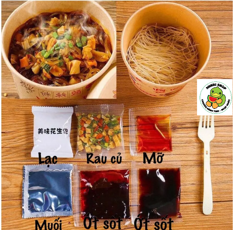 [1 HỘP] MIẾN CAY TRÙNG KHÁNH SIÊU NGON - MIẾN CHUA CAY - Miến Khô Ăn Liền Nội Địa Trung Quốc - Mỳ Miến Lạnh Trộn Chua Cay Cực Ngon