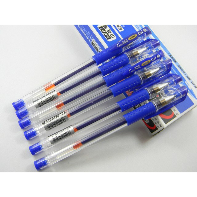1 Hộp 12 cây bút bi mini gel MÀU XANH ĐỎ ĐEN mực nước ngòi 0.5 mm