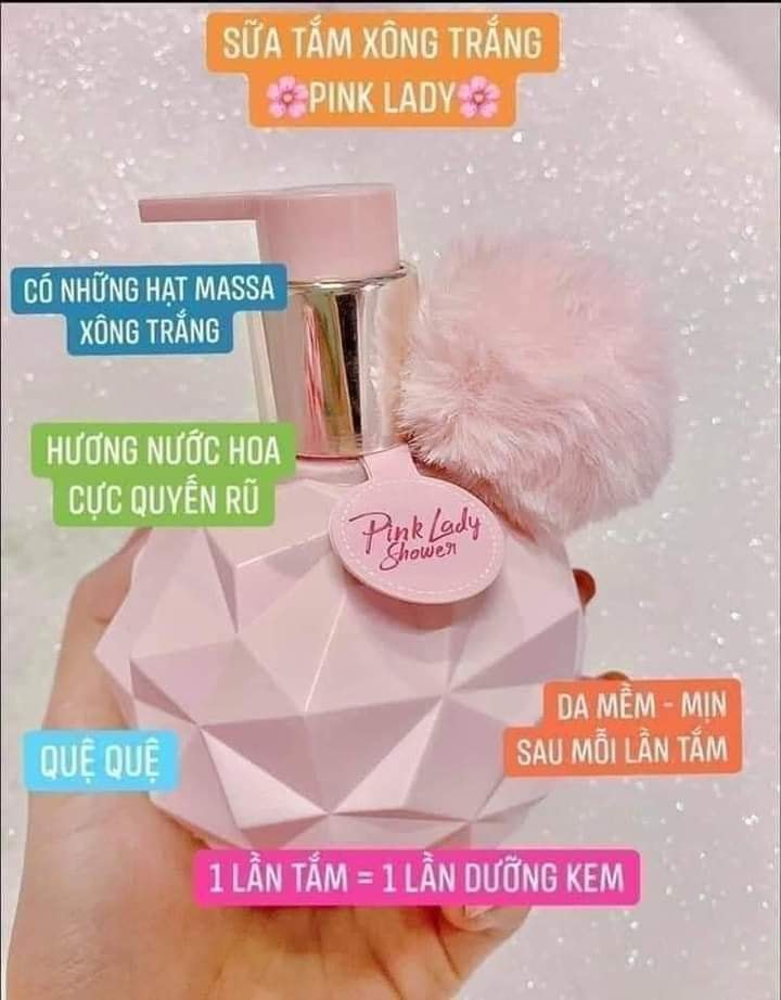 Sữa tắm xông trắng lady pink shower
