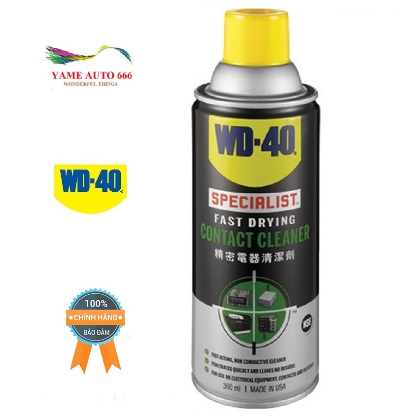 [HCM][ LÊN MUA] Chai Xịt vệ sinh mạch điện làm sạch bề mặt khô nhanh WD-40 Specialist Fast Drying Contact Cleaner (360ml)