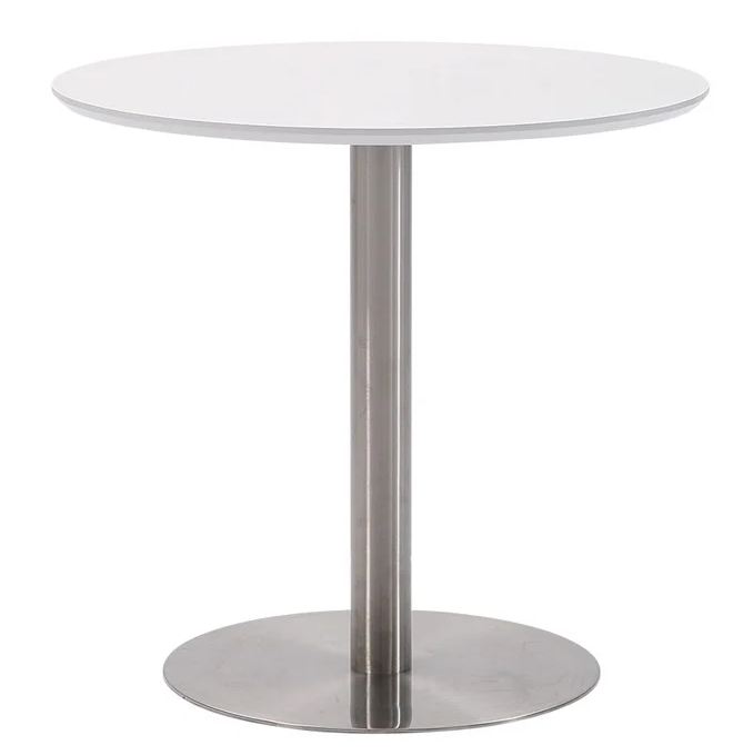 Bàn tròn chân trụ inox