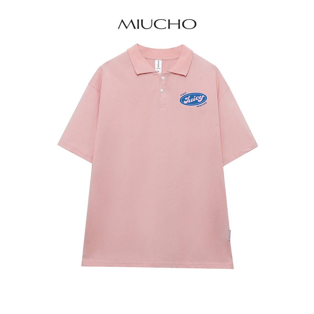 Áo thun polo nữ form rộng Unisex chất vải cotton MP004 Miucho in basic