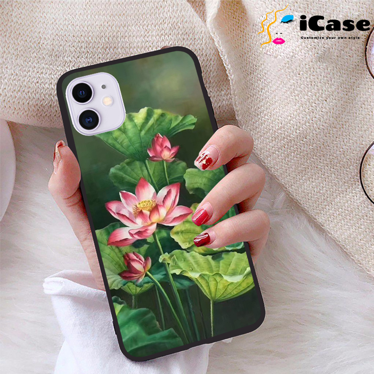 Ốp lưng iphone 11 viền dẻo tpu bst sen
