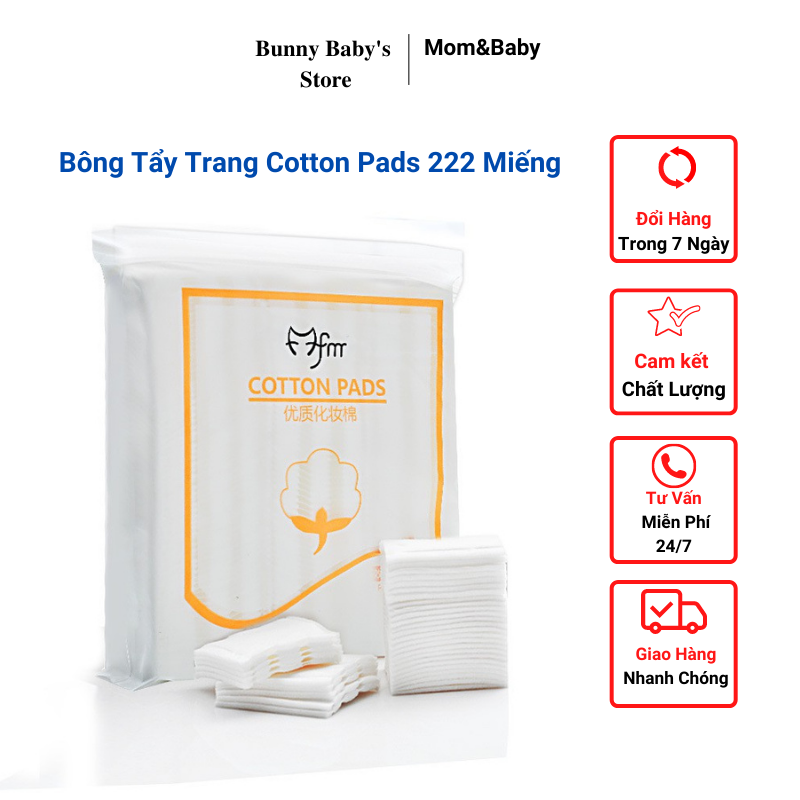 Bông tẩy trang Cotton Pads 222 miếng chính hãng -Bunnybabystore