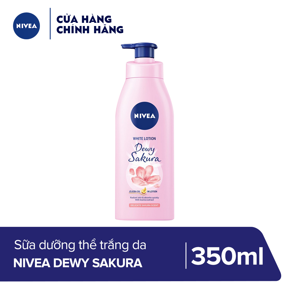 Sữa dưỡng thể dưỡng trắng da Nivea Dewy Sakura 350ml - 85703