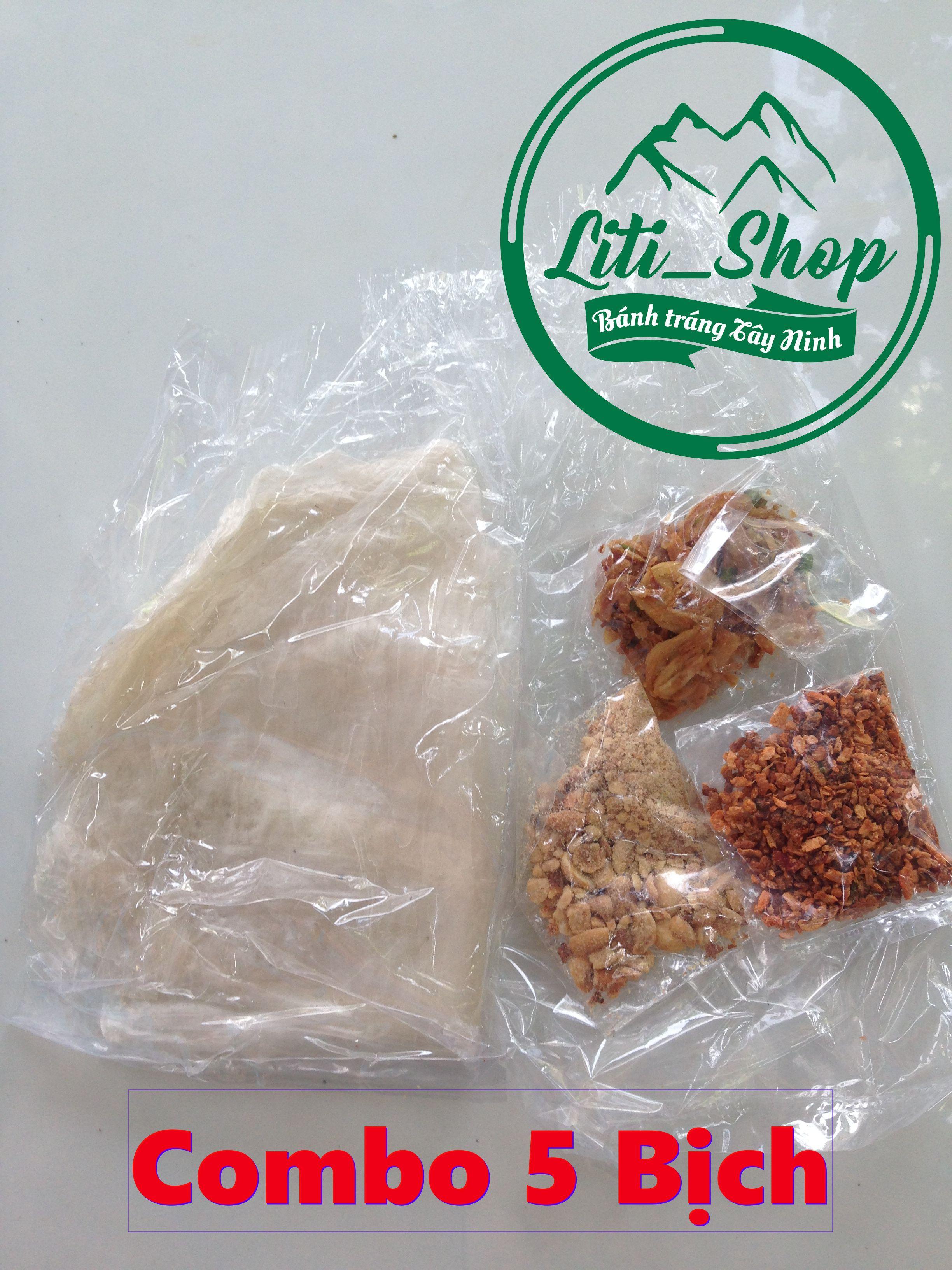 Báng tráng Muối tôm Đậu phọng Hành phi Tây Ninh (5 gói)