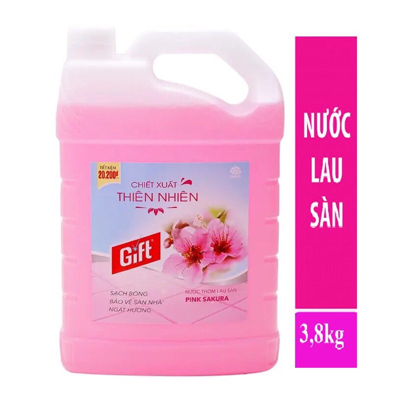 Nước lau sàn gift đậm đặc can 3.8 lít|sakura