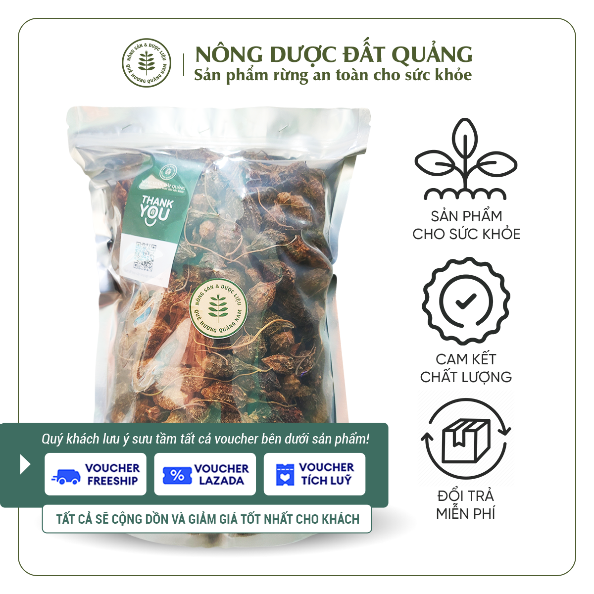 Khổ qua rừng sấy khô tự nhiên nguyên quả QUẢNG NAM nhiều công dụng tốt cho sức khỏe | forest bitter melon | 1kg