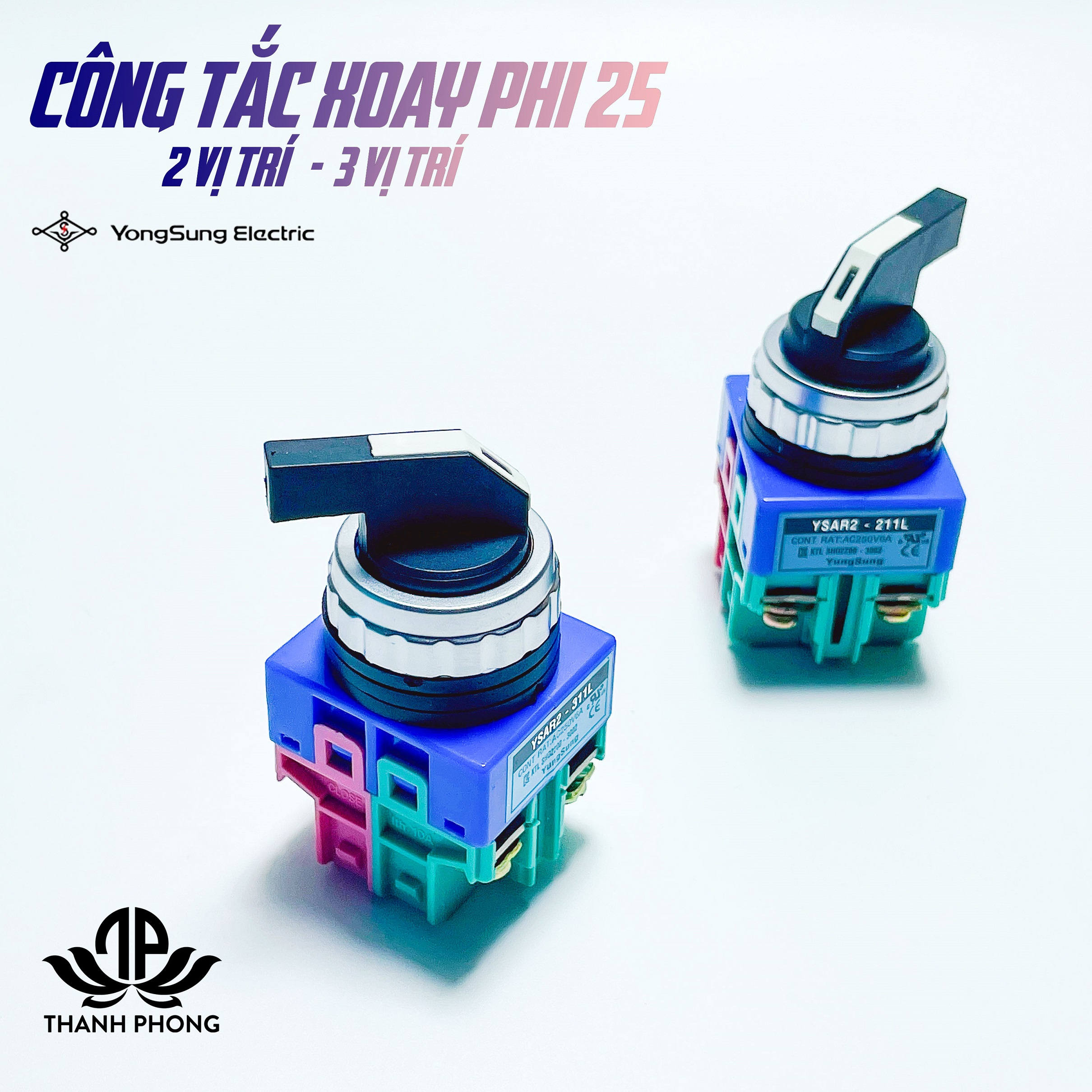 Công tắc xoay 2 , xoay 3 vị trí yongsung