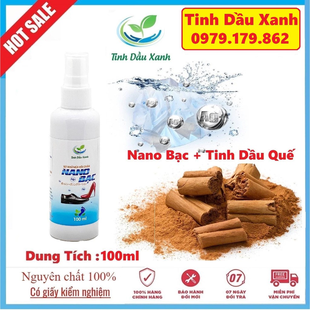 Xịt khử mùi hôi chân bằng công nghệ Nano Bạc+Tinh dầu Quế