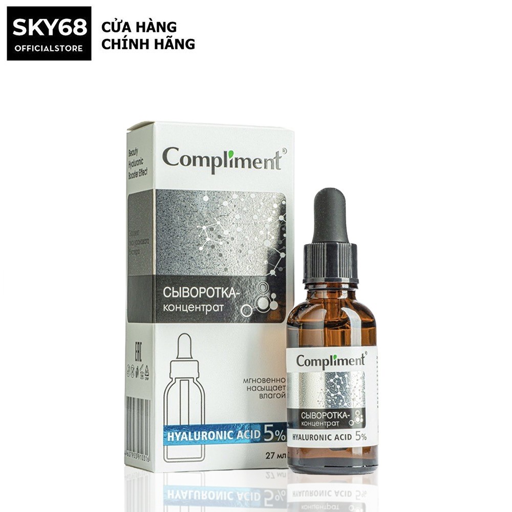  Serum Compliment Hyaluronic Acid 5% + B5 cấp nước dưỡng ẩm phục hồi 27ml 