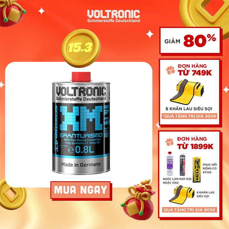 Nhớt nhập khẩu biến thiên tay ga cao cấp từ đức voltronic xm scooter ultimate 0.8l - voltronic vietnam store