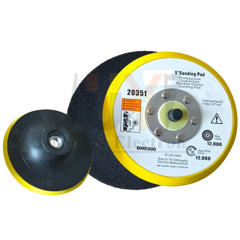JUYI Máy Đánh Bóng Khí Nén Khay Giấy Nhám Khay Tự Dính 2 Máy Nghiền Khô Inch, Cốc Hút Đàn, Phụ Kiện Dụng Cụ Khí Nén