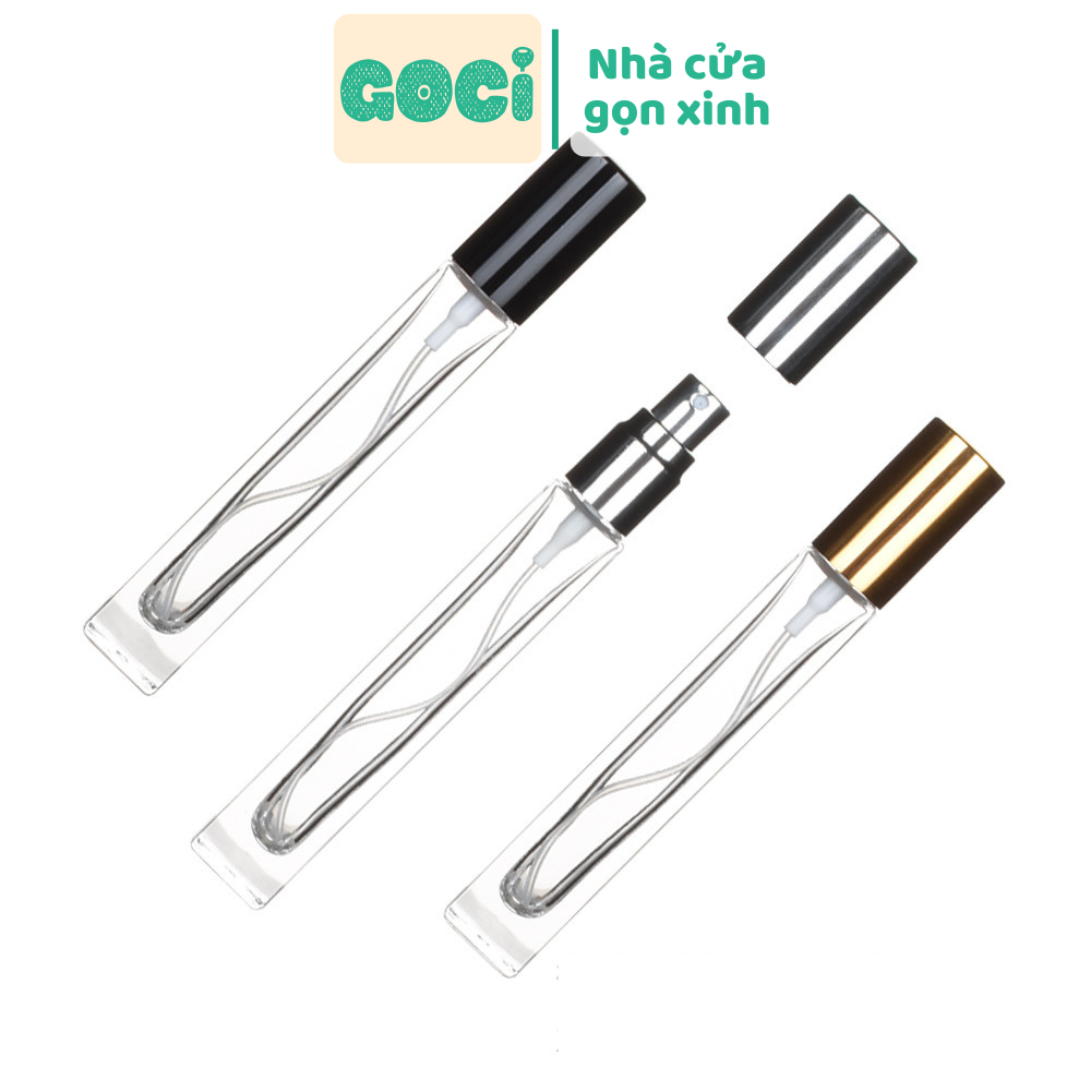 Lọ chiết nước hoa 10ml mini chất liệu thuỷ tinh dày dặn nhỏ gọn dễ bỏ túi mang theo đi học đi làm