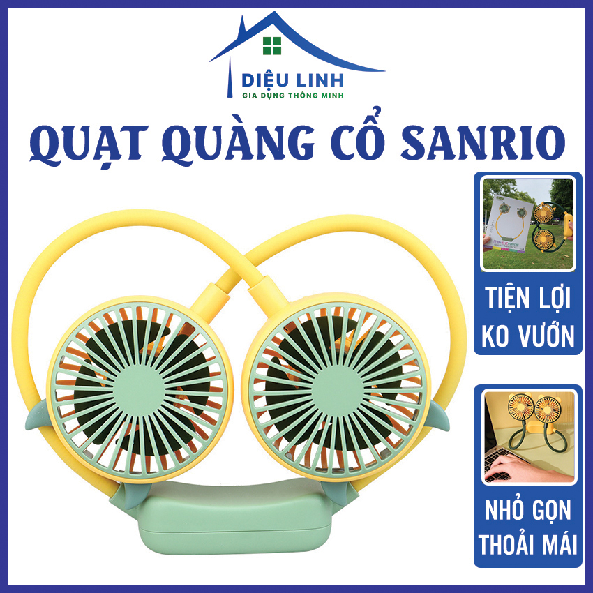 Quạt đeo cổ cute, quạt mini, tích điện, sạc nhanh, usb, hai chế độ làm mát, quạt đeo cổ mini thông minh có cổng usb tiện lợi, thiết kể nhỏ gọn dieulinhshop