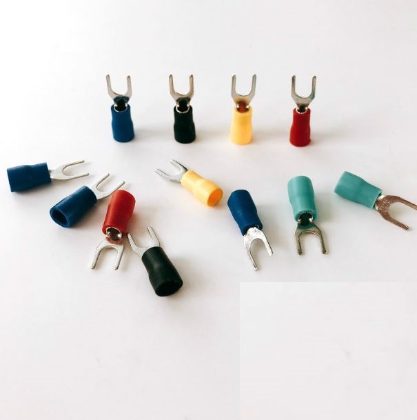 100 Đầu cos chẻ chữ Y 1.25-3 màu đỏ, vàng, xanh, đen loại tốt