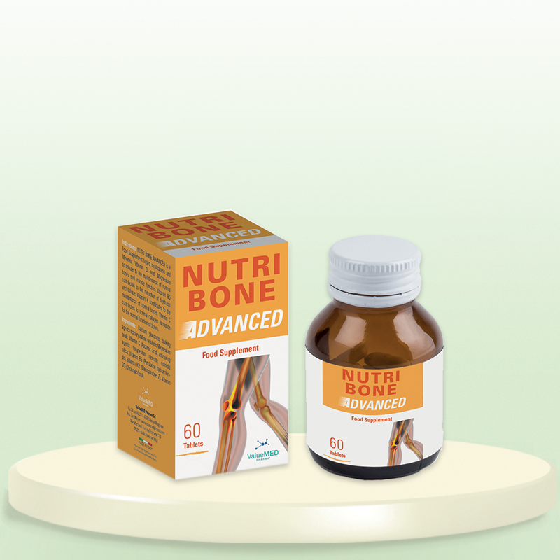 Nutri bone advanced _ canxi hữu cơ + k2 + d3 _ hộp 1 chai 60 viên
