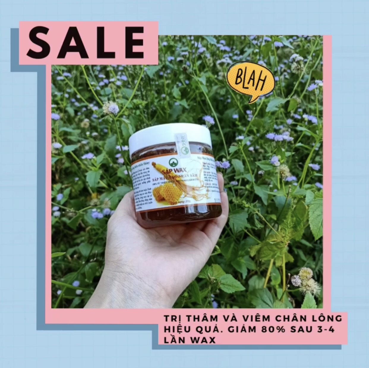 SÁP WAX LÔNG NHÂN SÂM SHINY HANDMADE/WAX LÔNG NÁCH/TRIỆT LÔNG TAY CHÂN