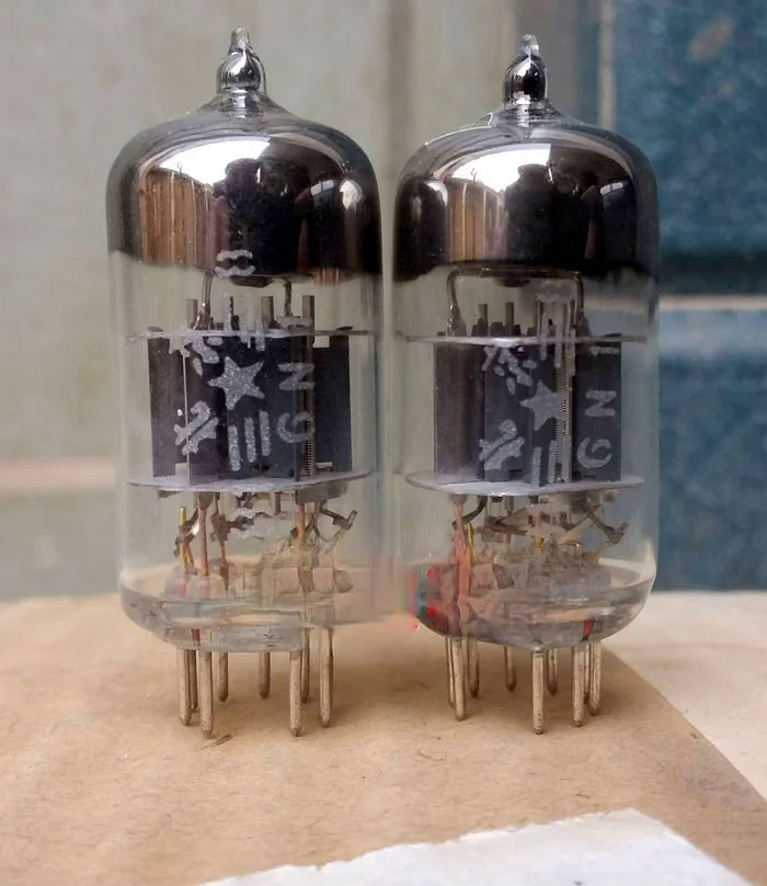 2pcs 6N1 Ống J lớp quân sự thay thế ecc85 6h1n