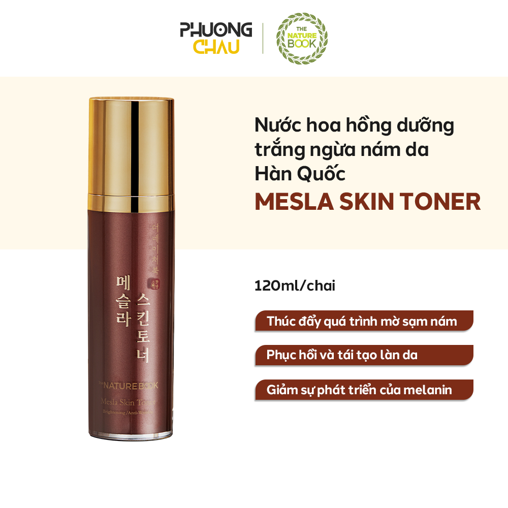 Nước hoa hồng dưỡng trắng ngừa nám da The Nature Book Hàn Quốc chai 120ml