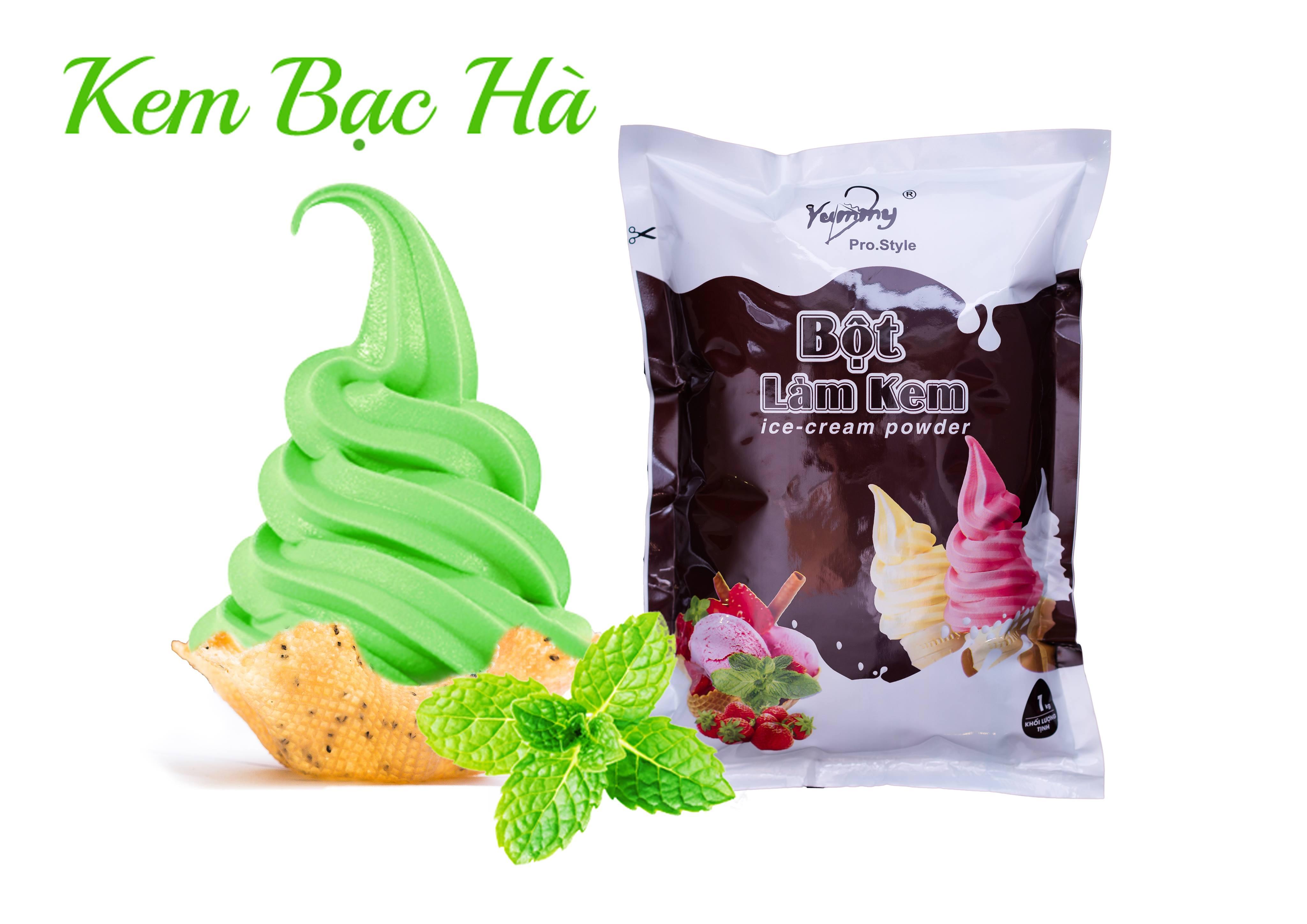 Bột làm kem tươi hương bạc hà