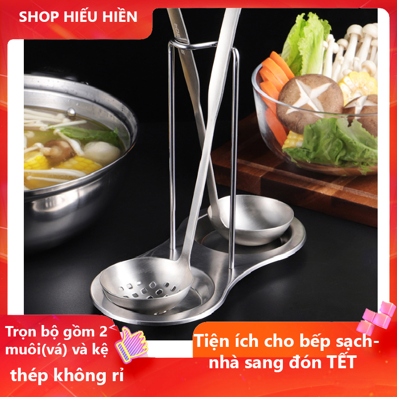 [HCM]BỘ Kệ Inox Kê Muỗng Súp +MUÔI +CHAO (tron bộ như hình) -Bộ Phụ Kiện  Dùng Ăn Lẩu Sang Trọng Lịch Sự Trên Bàn Tiệc