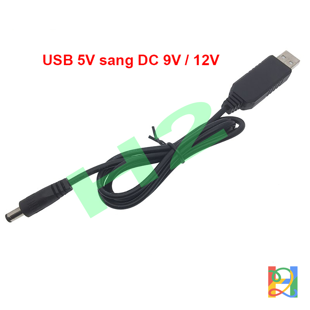 Dây cáp USB nâng điện áp từ cổng 5V lên 12V